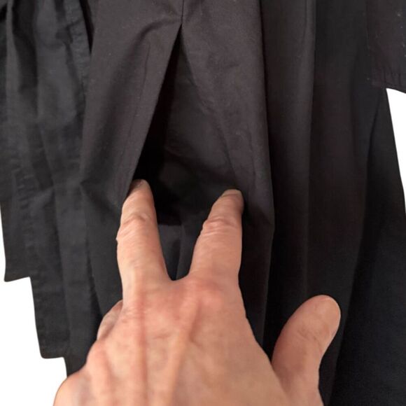 Kate Spade Black Button Down Front 3/4 Sleeve Shirt Dress Size 8 - Picture 8 of 13